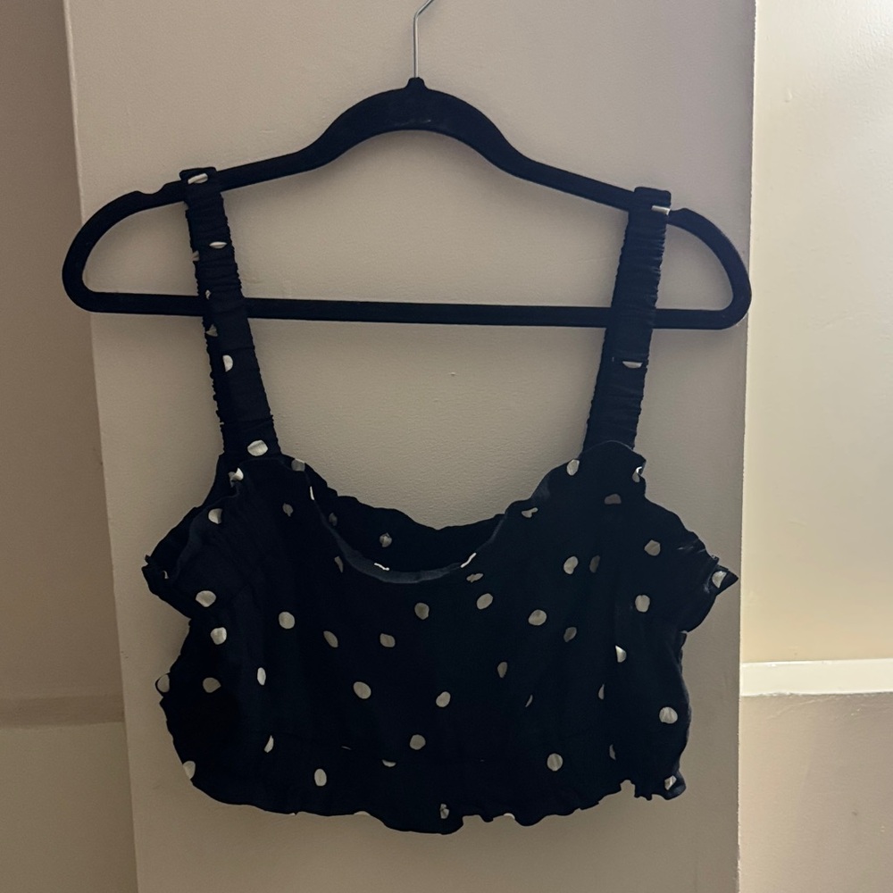 Polka Dot Black and White Women's Top